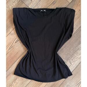 Express Black Short Sleeve T-Shirt with Shoulder pads - Small